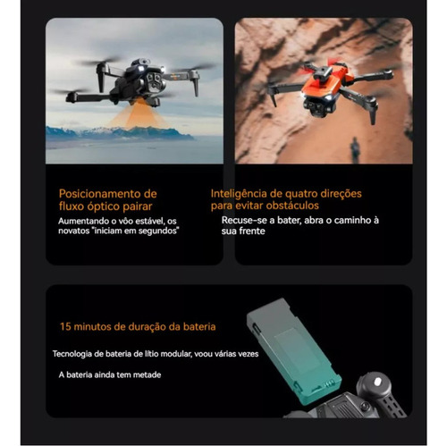 Dron Plegable Para Evitar Obstáculos Con Cámara Triple K6