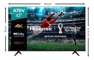 Smart Tv Hisense A7gv Series 43a7gv Led Vidaa 4k 43 120v