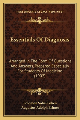 Libro Essentials Of Diagnosis: Arranged In The Form Of Qu...