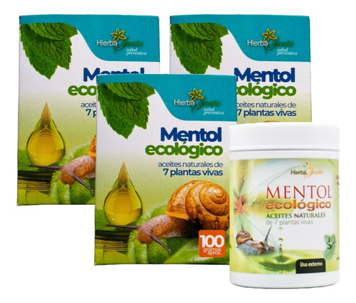 Frotación Mentol Ecológico (pack De 3 Un. X 100gr C/u)