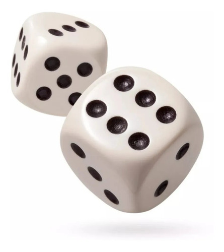 Dados Blancos Con Punto 18 Mm X 10unidades
