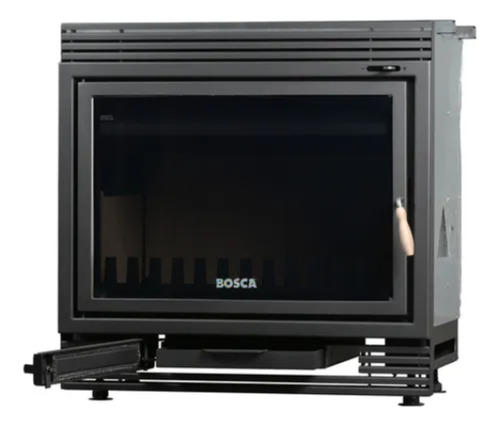 Salamandra Chimenea Insertable A Leña Bosca 650 Black Vision