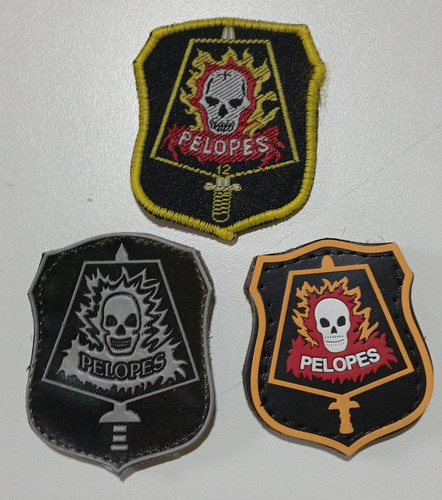 Insígnia Para Gorro Pelopes Coesp Valor Por Unidade Emborrachado Baixa Visibilidade Cinza