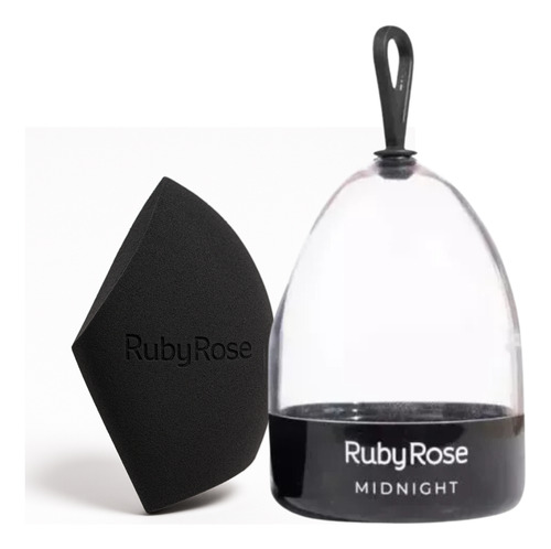 Esponja Para Maquiagem Com Estojo Midnight Ruby Rose Preto