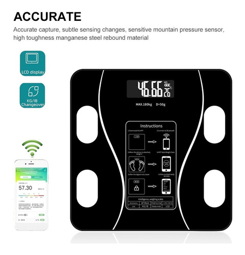 Imagen 1 de 6 de Balanza Corporal Digital Mide Grasa Musculo Bluetooth Hogar