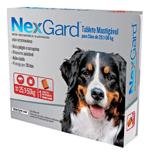 Nexgard Antipulgas/carrapatos Cães 25,1 A 50 Kg 1  Tablete