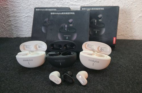 Lenovo - Earbuds Lp19 Bluetooth 5.3- Negro, Bco Y Beige Negro (Reacondicionado)