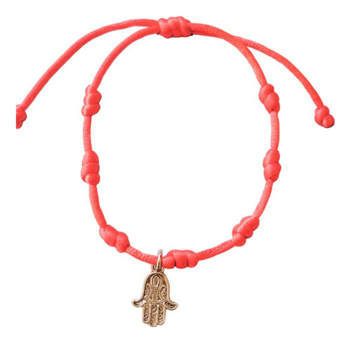 Pulsera 7 Nudos Dije Mano De Fátima - Hamsa - Lunáticos. 