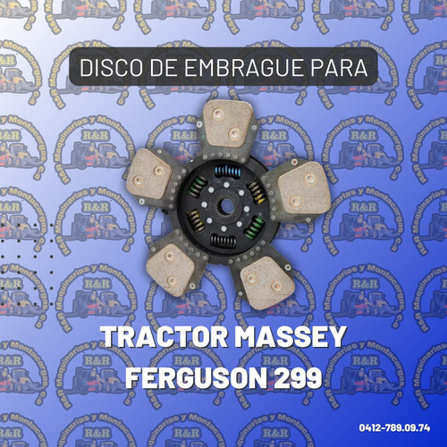 Disco De Embrague Para Tractor Massey Ferguson 299