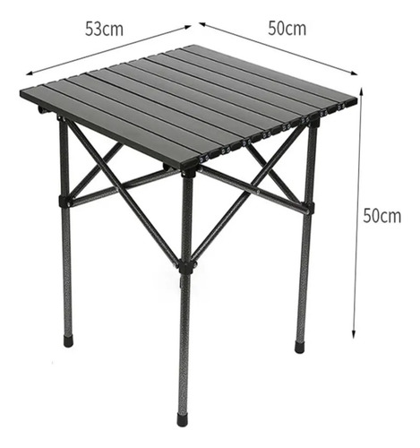 Mesa Portátil Plegable Para Camping Metálica Multiuso