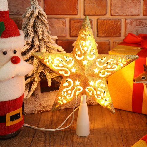 Brizlabs Luces De La Parte Superior Del Árbol De Navidad,...