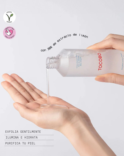 Tocobo Aha Bha Lemon Toner 150 Ml - Tónico Facial Todo Tipo De Piel