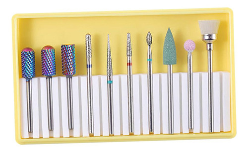 10 Piezas De Brocas Para Uñas, Pedicura, Pulido, Para Bh-03