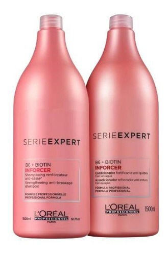 Kit Loreal Inforcer Sh+cond 1,5l + Escova Loreal Brinde