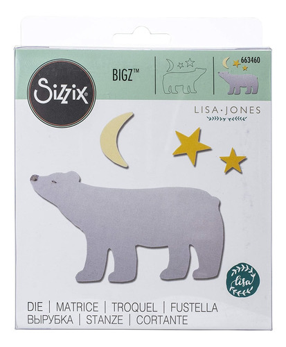 Sizzix   Lisa Jones Dies - Troqueles  Diseño De Oso Polar  