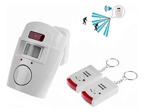 Alarma Sirena Con Sensor 2 Controles Movimiento Sirena Casa