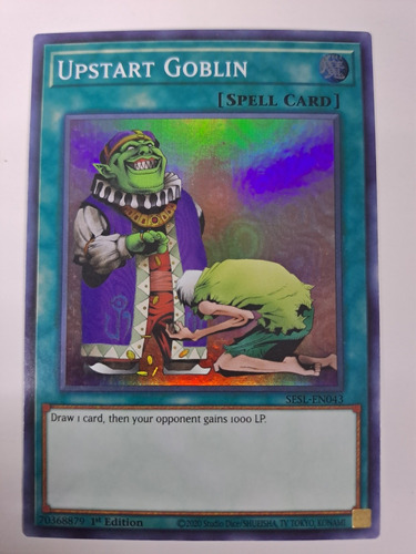 Upstart Goblin Sesl-en043 Super Rare Yugioh 