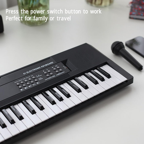 Teclado Electrónico Portátil De 61 Teclas Para Niños Color