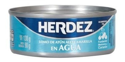 Atún Herdez Aleta Amarilla Trozos En Agua 130 Gr