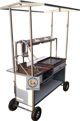 Carrito Para Tacos Plancha Asador Freidora Con Techo P648