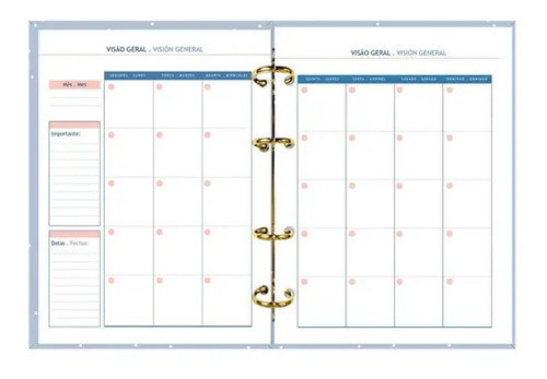 Planner Argolado Uptown 2022 Semanal 96 Folhas - Foroni