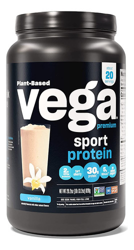 Vega Sport Premium Protein Powder, Vainilla, Vegano, 30 G D