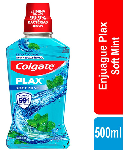Enjuague Bucal Colgate Plax Soft Mint 500 Ml - Zero Alcohol