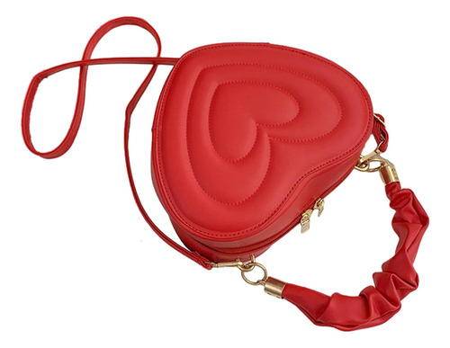 Bolso De Hombro En Forma De Corazón, Bolso De Moda En Color