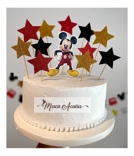 Cake Topper - Deco Torta Mickey - Feliz Cumpleaños