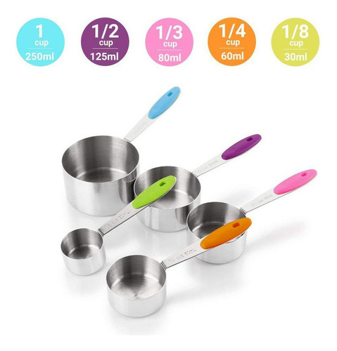 O U Chef Tazas Cucharas Medidoras Acero Inoxidable 10