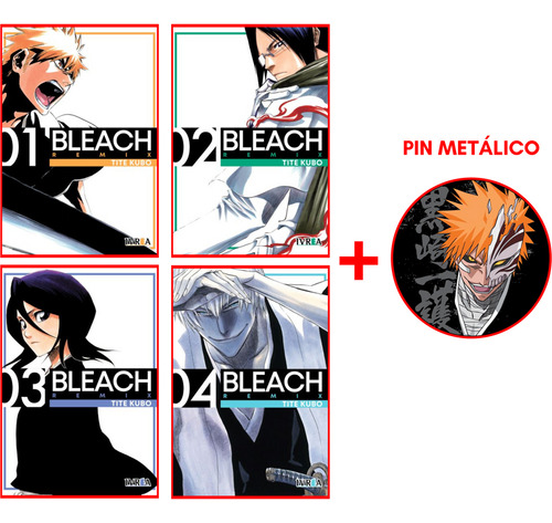 Combo Bleach Remix 1 A 4 + Pin - Manga