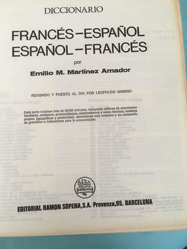 Diccionario Francés-español Español-francés: Emilio Martínez