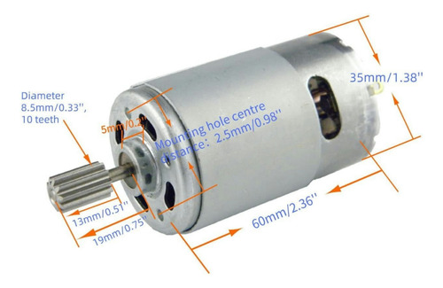 Motor De Engranajes De 550 Dc 12 V 40000 Rpm Para Coche Con