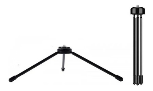 Imagen 3 de 6 de Tripode Metal 14cm Universal Rosca 1/4 Mesa Celular Camara