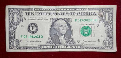 Billete 1 Dólar Estados Unidos 2003 F Atlanta Pick 515 Bf