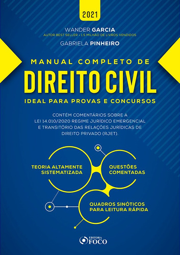 Manual Completo De Direito Civil - 3ª Ed - 2021, De Wander Garcia. Editora Editora Foco Em Português