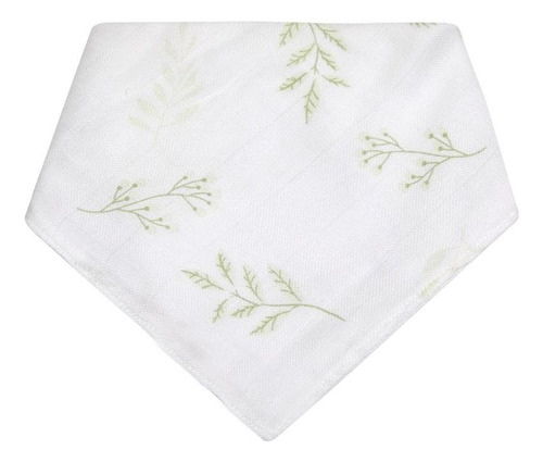 Babador Bandana Soft Bamboo Mami 28cm X 28cm Contem 01 Unida Folhagem Verde