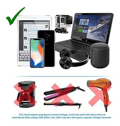Adaptador Conector Viaje Para Israel Palestina Doble Usb
