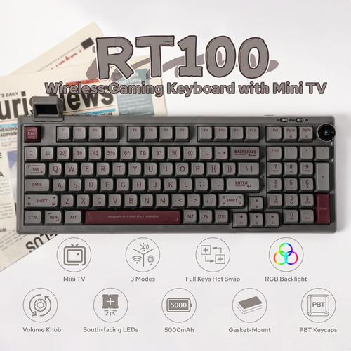 Teclado Gamer Rt100 Batería Pantalla Customizable Factura !