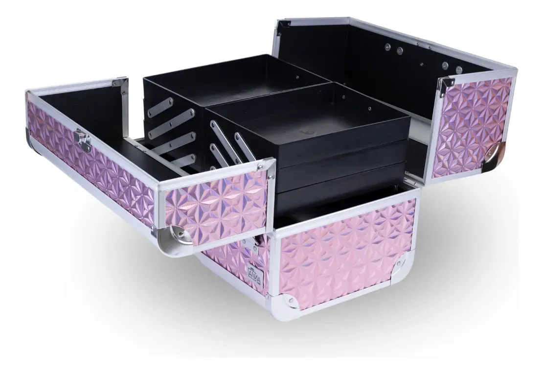 Anna Make Maleta de Maquiagem Profissional R400 Vazia Cor Rose — miniatura 6