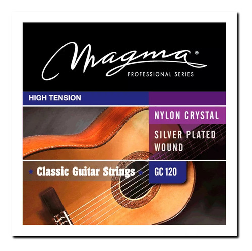 Encordado Magma Para Guitarra Clásica Gc120 Tensión Alta