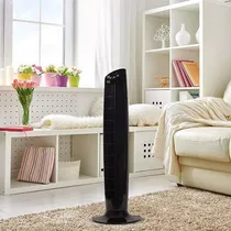 Comprar Potente Y Silencioso Ventilador De Torre Giratorio Vertical, Ventilador De Suelo Portátil Para Aire Acondicionado Circulación De Aire Ventilador Sin Aspas Con Mando A Distancia, 3 Velocidades, H 92cm
