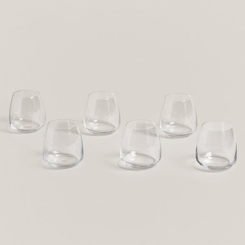 Set X6 Vasos De Cristal De Bohemia Anser 400ml