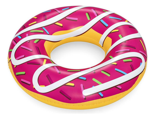 Flotador De Dona Inflable Salvavidas Grande Resistente 99cms Color Rosa