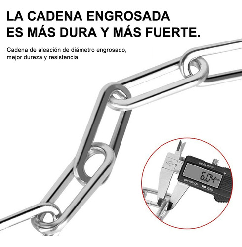 Fopnew Candado De Combinación Para Bicicleta Ultra Resistente Con Recubrimiento De Tela, Resistente Al Agua, Acero Reforzado, Cadena Con Combinación De 5 Dígitos, Hasta 100 Kg De Fuerza, (100 Cms)