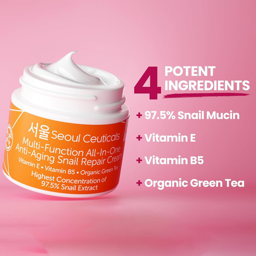 Crema Hidratante Seoulceuticals Snail Mucin 97,5% 120ml
