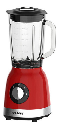 Licuadora Peabody Pe-ln810r Roja 2 Velocidades 800w Con Jarra De Vidrio 1.75 Litros
