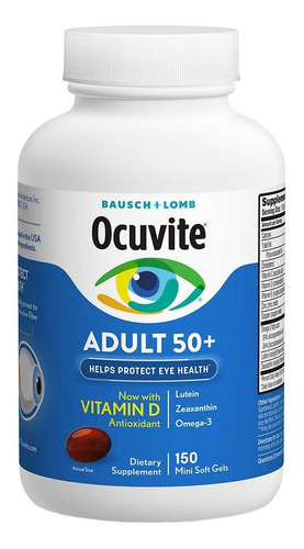 Ocuvite Adult 50+ Plus Bausch + Lomb 150 Softgels Eeuu