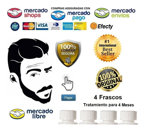 Tónico 4 Frascos Ttmto 4 Meses - mL a $325