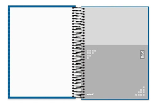 Caderno Universitário Capa Dura 10x1 160 Folhas Brief Azul